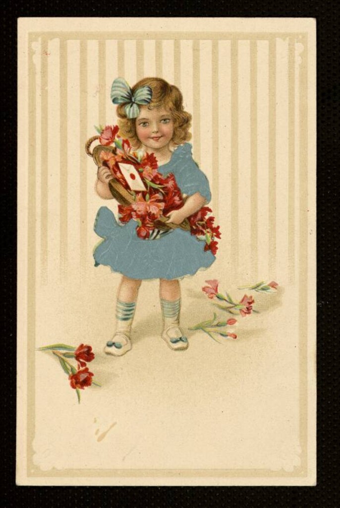 Miniatura de Niña con flores