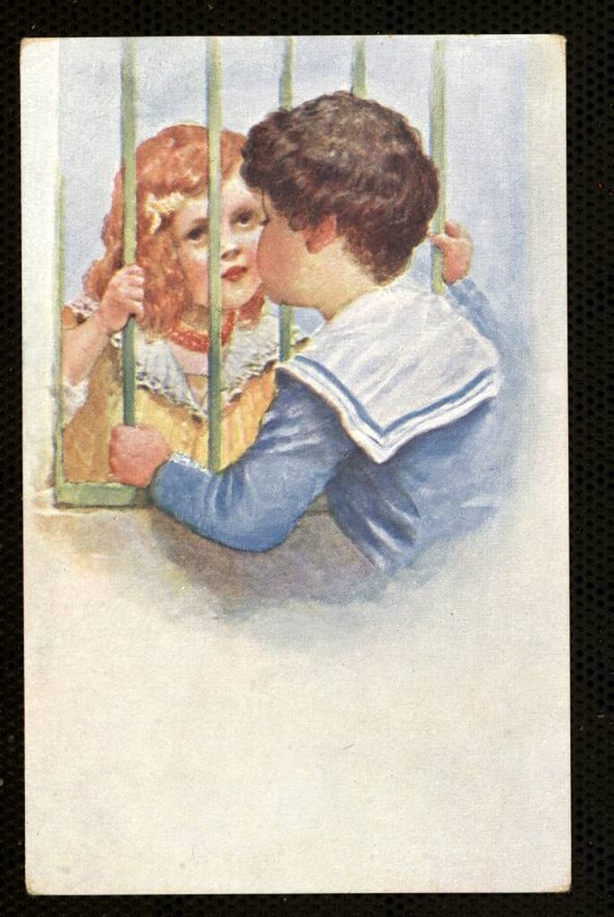 Miniatura de Niños ante una reja