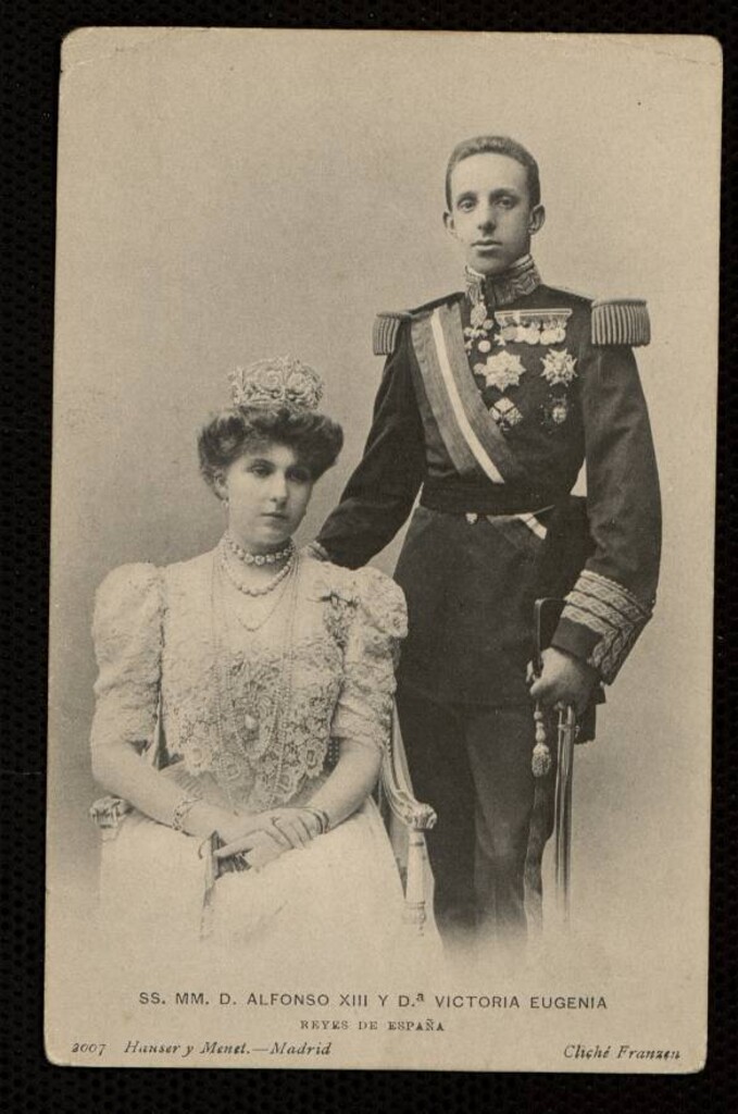 Miniatura de SS. MM. Don Alfonso XIII y Doña Victoria Eugenia, reyes de España