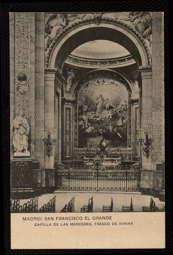 Miniatura de Capilla de las Mercedes, en San Francisco el Grande, fresco de Rivera