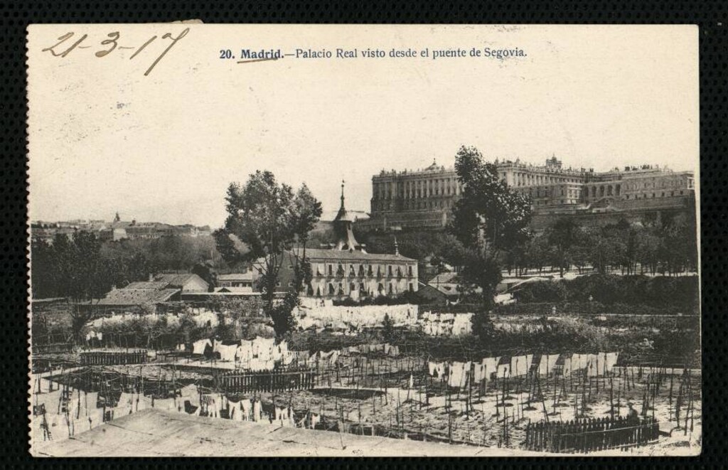Miniatura de Palacio Real visto desde el Puente de Segovia