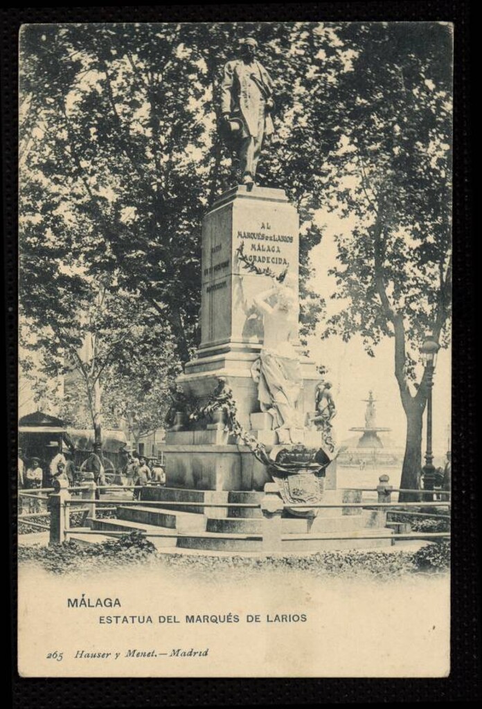 Miniatura de Málaga. Estatua del Marqués de Larios