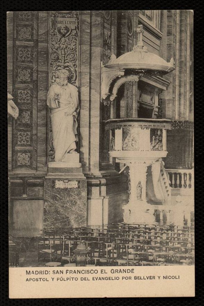 Miniatura de Apostol y púlpito del Evangelio, de Bellver y Nicoli, en San Francisco el Grande