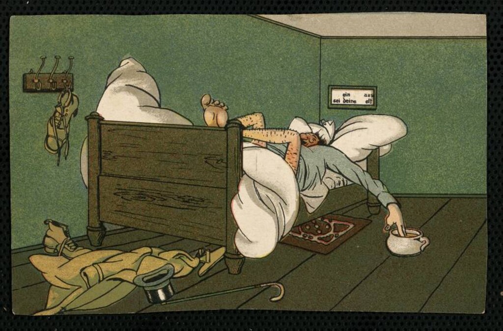 Miniatura de Hombre durmiendo