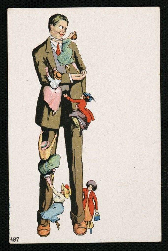 Miniatura de Mujeres trepando a una figura masculina