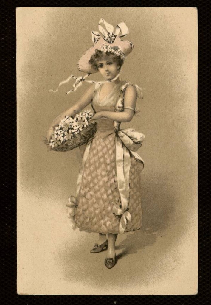 Miniatura de Figura femenina con flores