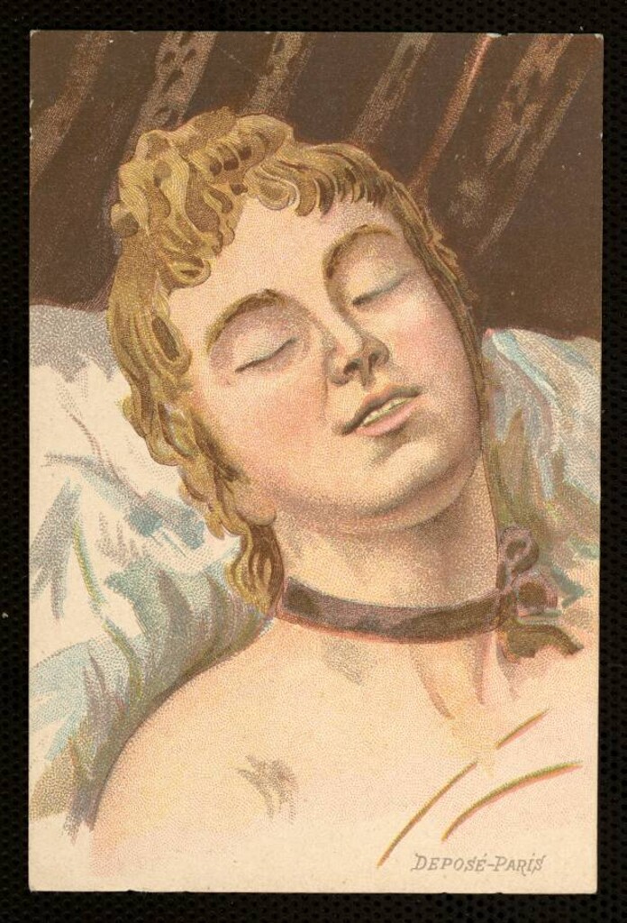 Miniatura de Cabeza de mujer dormida