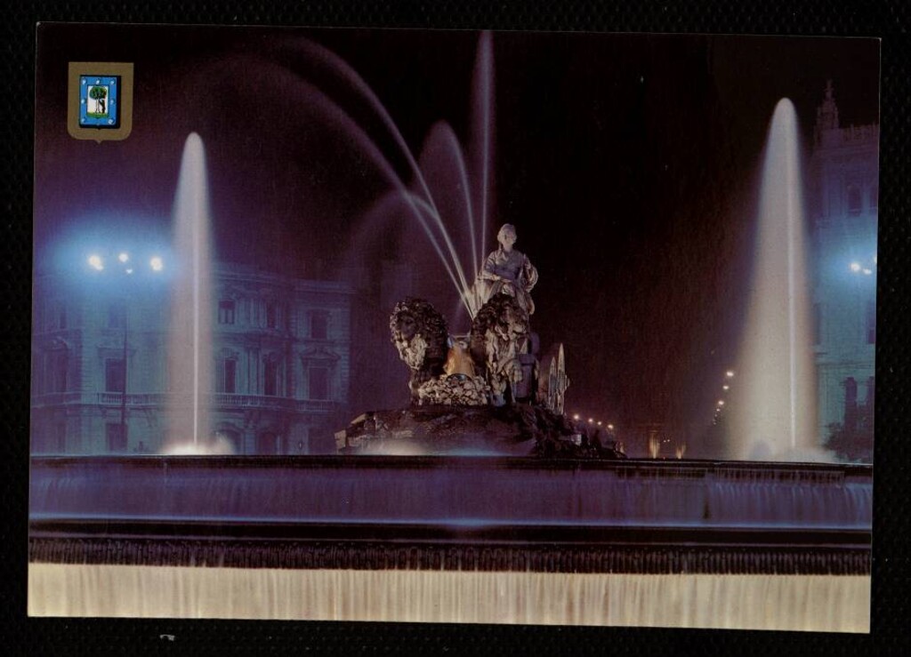 Miniatura de La Cibeles, vista nocturna