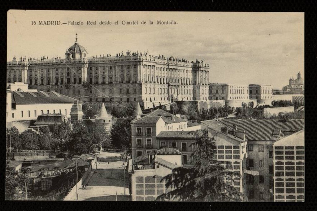 Miniatura de Palacio Real desde el Cuartel de la Montaña