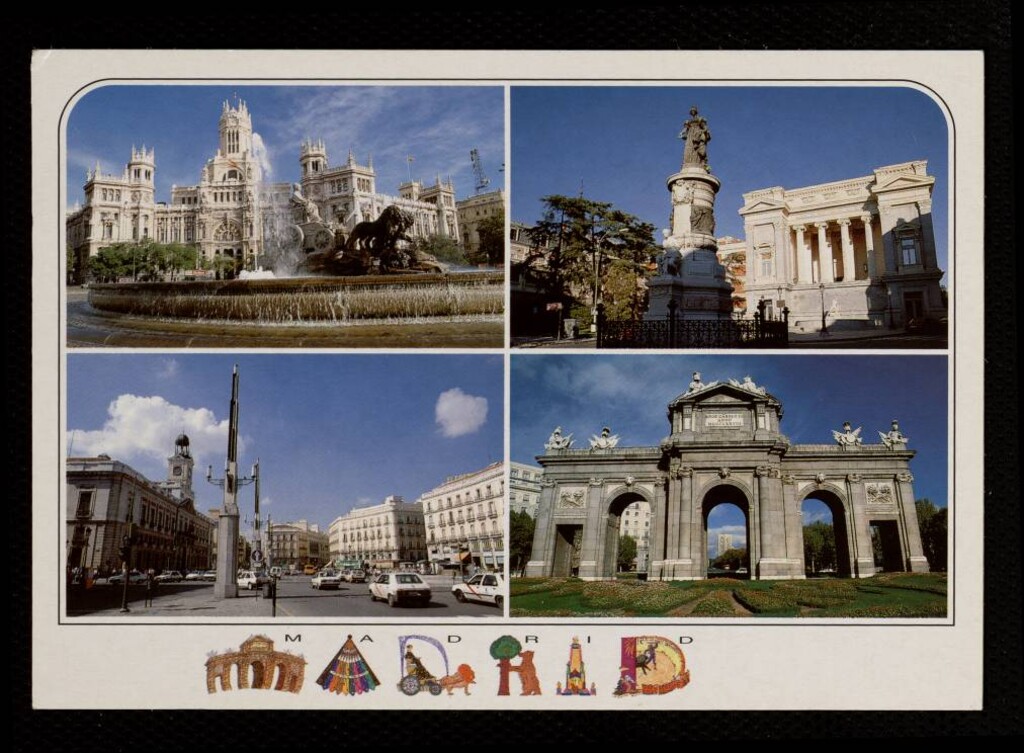Miniatura de Fuente de Cibeles, Casón del Buen Retiro, Puerta del Sol y Puerta da Alcalá