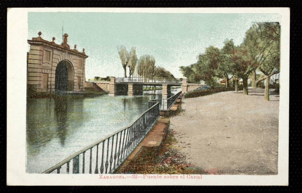 Miniatura de Zaragoza. Puente sobre el Canal