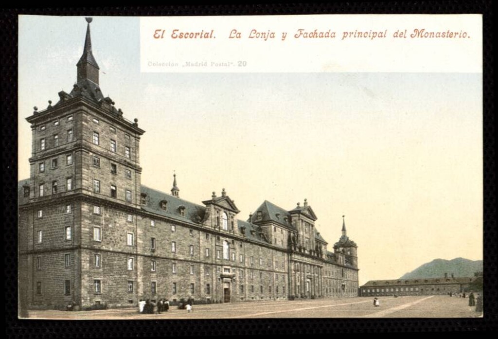 Miniatura de Escorial. La Lonja y fachada principal del Monasterio