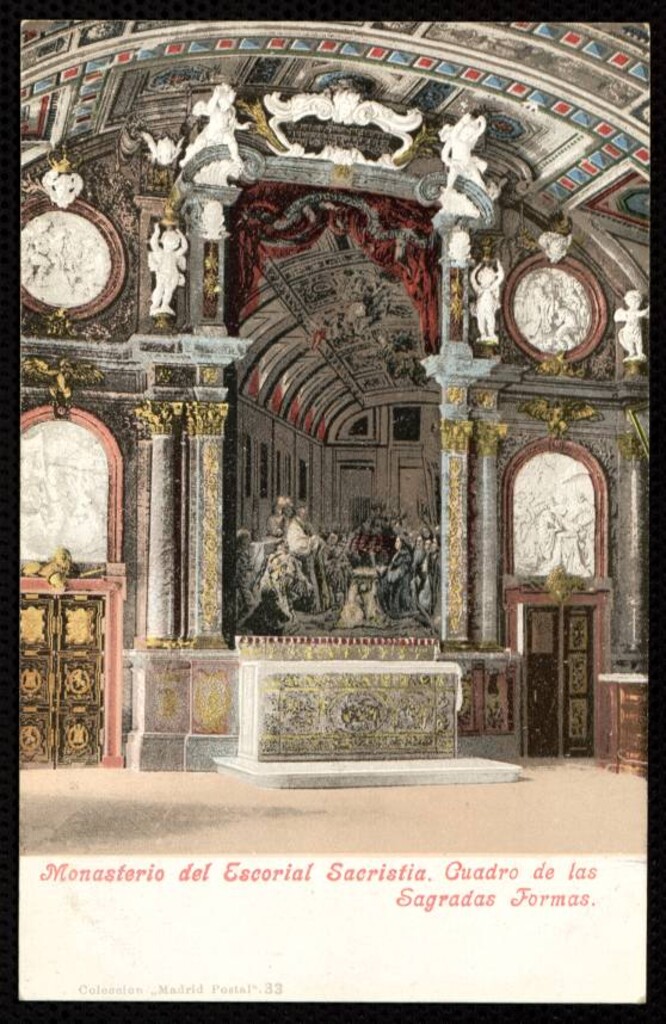 Miniatura de Escorial. Sacristía. Cuadro de las sagradas formas