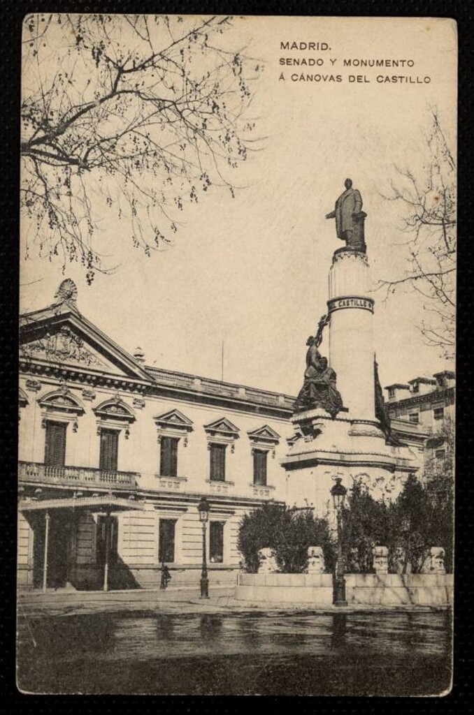 Miniatura de Senado y Monumento a Cánovas del Castillo