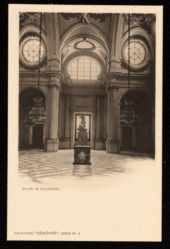 Miniatura de Salón de columnas en el Palacio Real