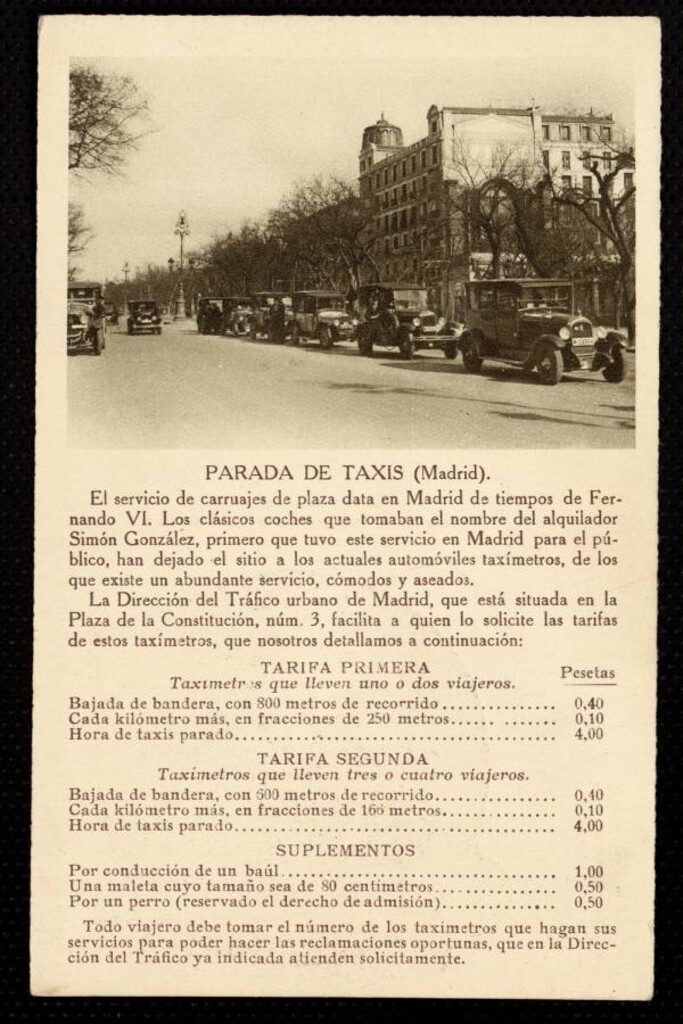 Miniatura de Parada de taxis en Madrid