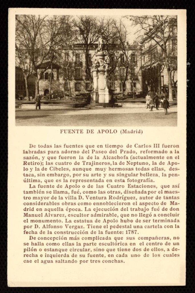 Miniatura de Fuente de Apolo en el Paseo del Prado