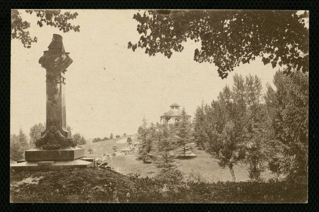 Miniatura de Parque del Oeste. Estatua del General Pintos y Miradero