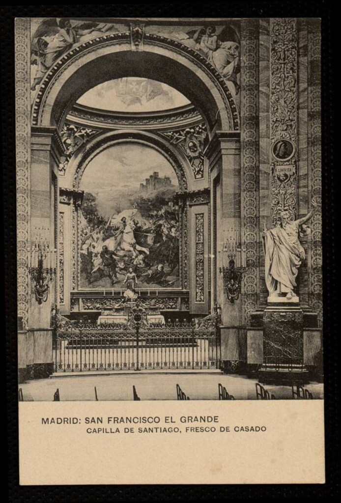 Miniatura de San Francisco El Grande. Capilla de Santiago. Fresco de Casado