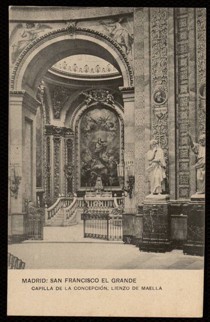 Miniatura de San Francisco El Grande. Capilla de la Concepción. Lienzo de Maella