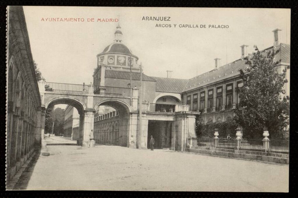 Miniatura de Aranjuez. Arcos y Capilla de Palacio