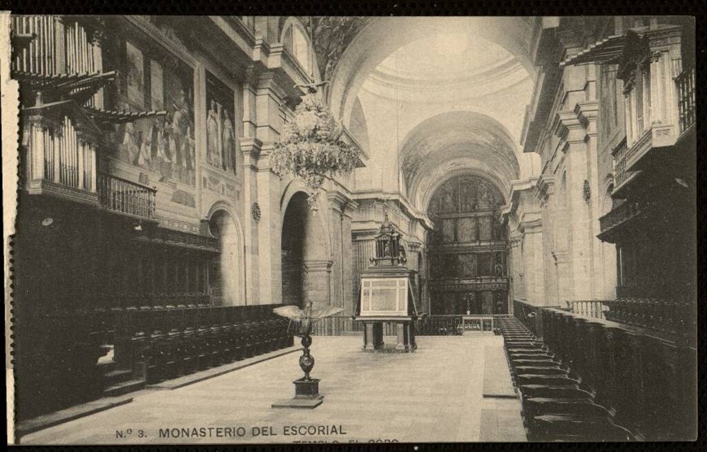 Miniatura de Monasterio del Escorial. Templo: el coro