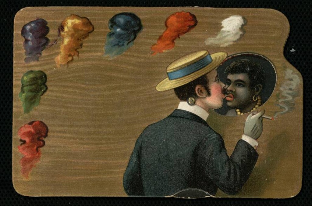 Miniatura de Paleta de pintor con figuras