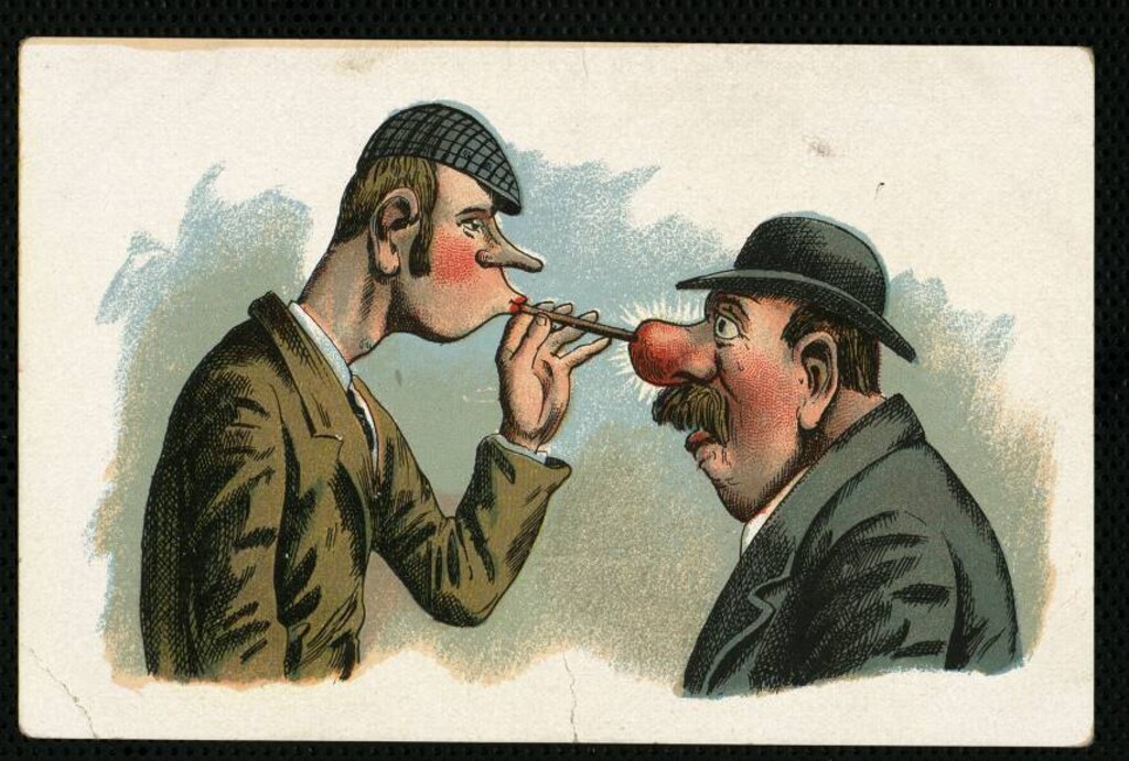 Miniatura de Caricatura de dos figuras masculinas