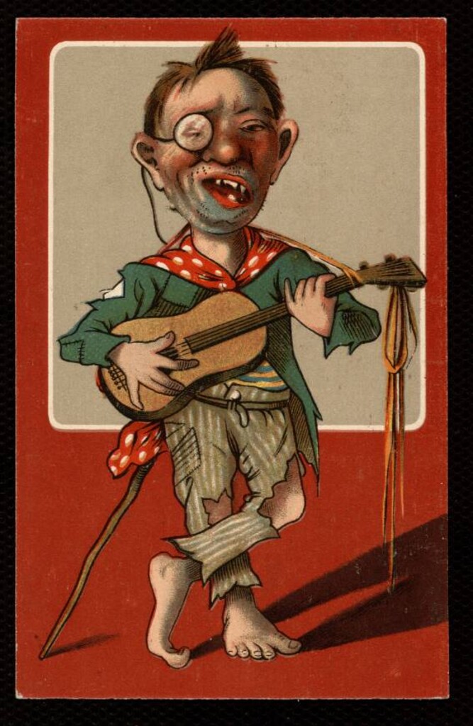 Miniatura de Mendigo con guitarra