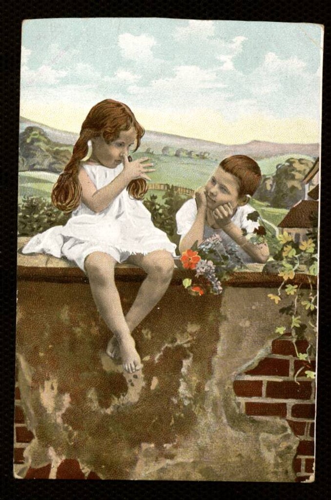 Miniatura de Niños en una tapia