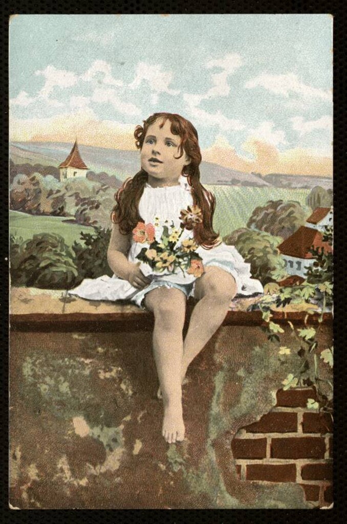 Miniatura de Niña en una tapia