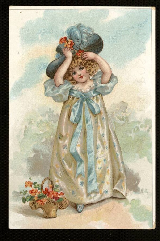Miniatura de Niña vestida de mujer