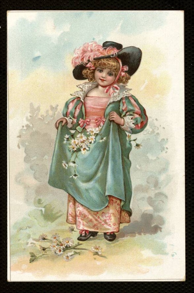 Miniatura de Niña vestida de mujer