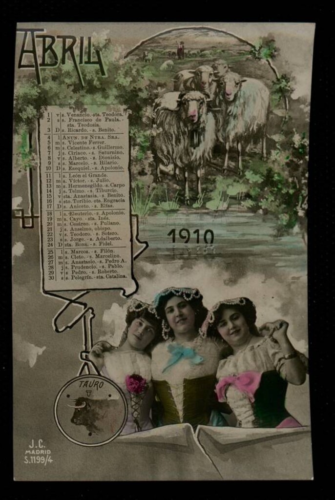 Miniatura de Hoja de almanaque de abril de 1910