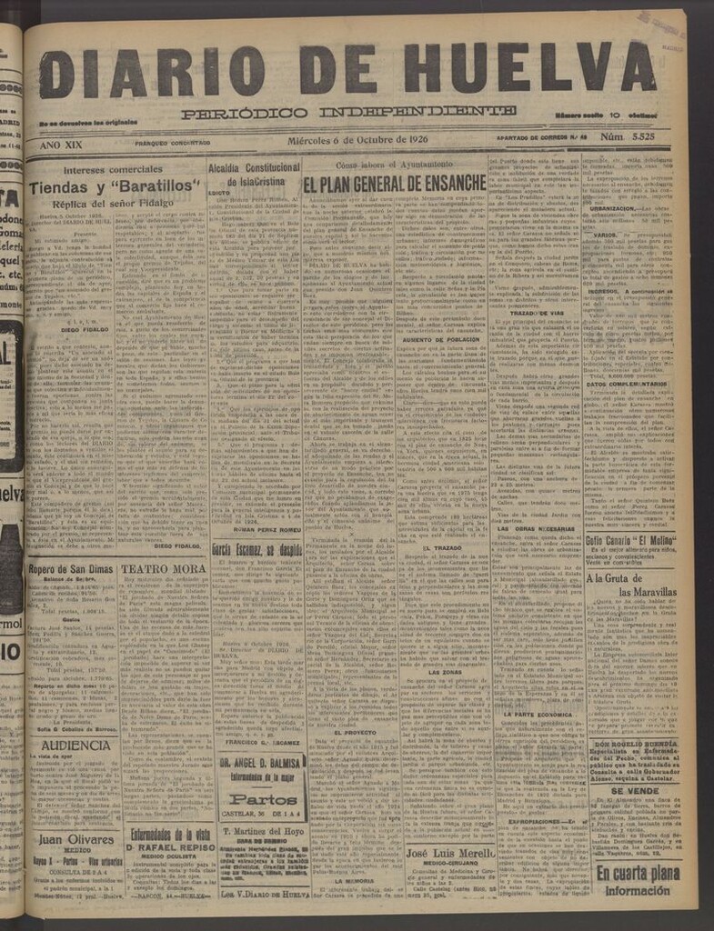 Miniatura de Diario de Huelva : periódico independiente del 6 de octubre de 1926