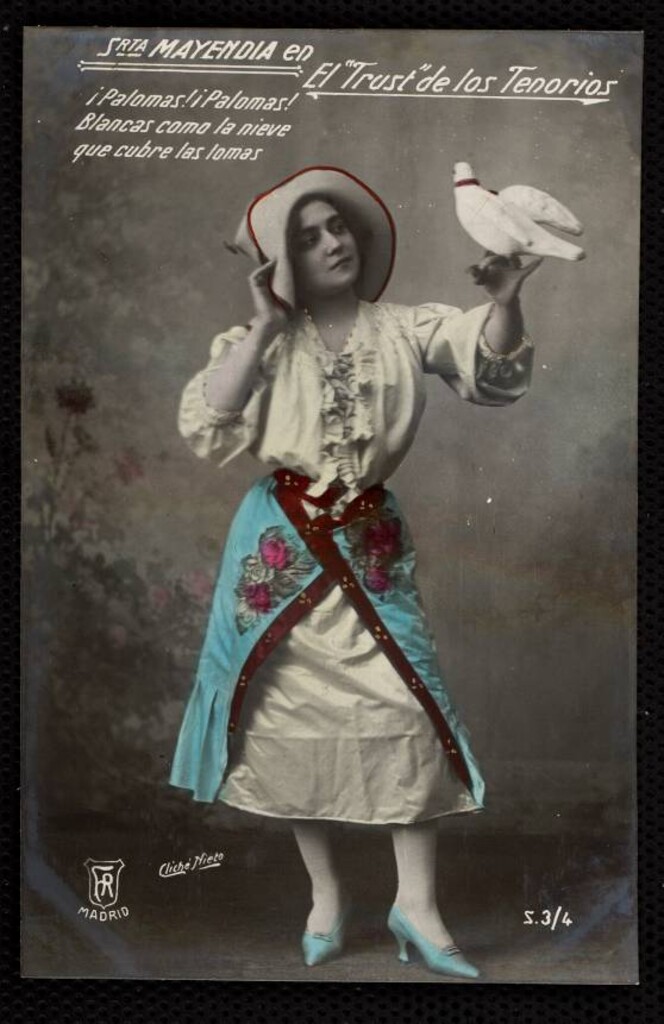 Miniatura de Consuelo Mayendía representando El ´trust´ de los tenorios