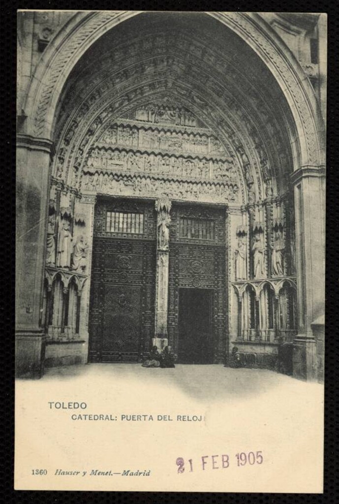 Miniatura de Toledo. La Catedral. Puerta del Reloj