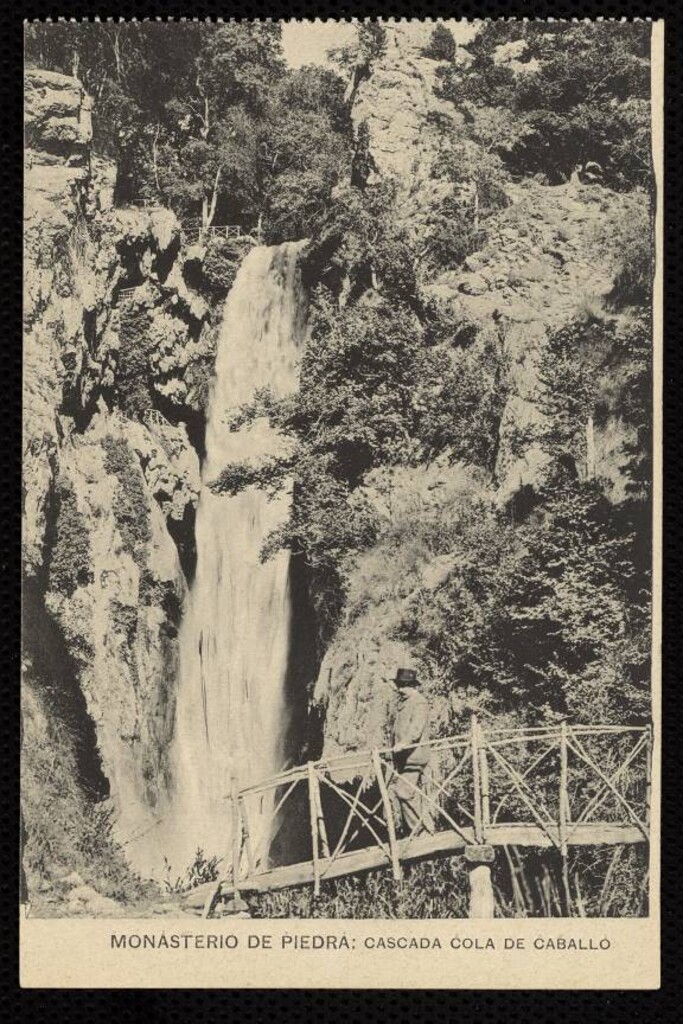 Miniatura de Monasterio de Piedra. Cascada Cola de Caballo