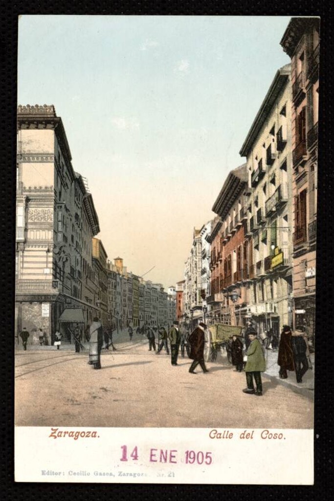 Miniatura de Zaragoza. Calle del Coso