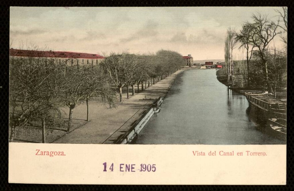 Miniatura de Zaragoza. Vista del Canal en Torrero