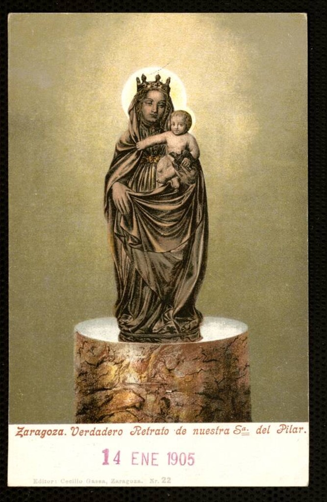 Miniatura de Zaragoza. Verdadero retrato de Nuestra Señora del Pilar