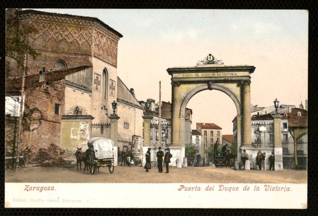 Miniatura de Zaragoza. Puerta del Duque de la Victoria
