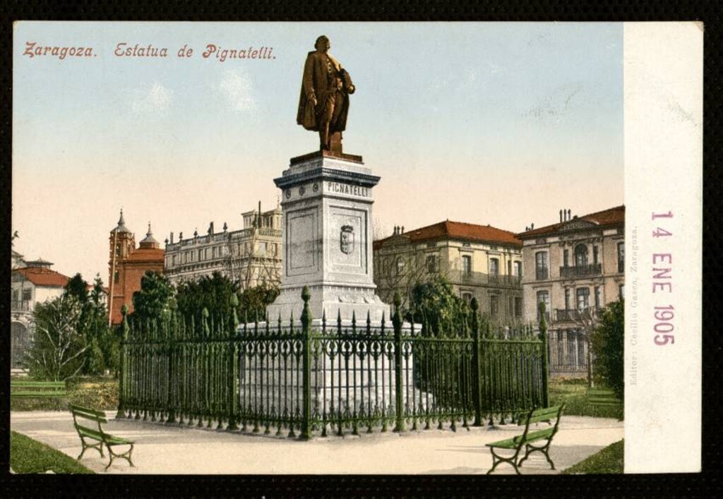 Miniatura de Zaragoza. Estatua de Pignatelli