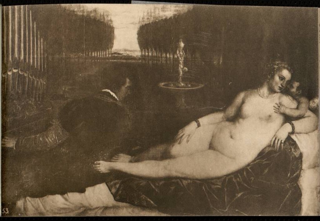 Miniatura de Museo del Prado. Tiziano: Venus