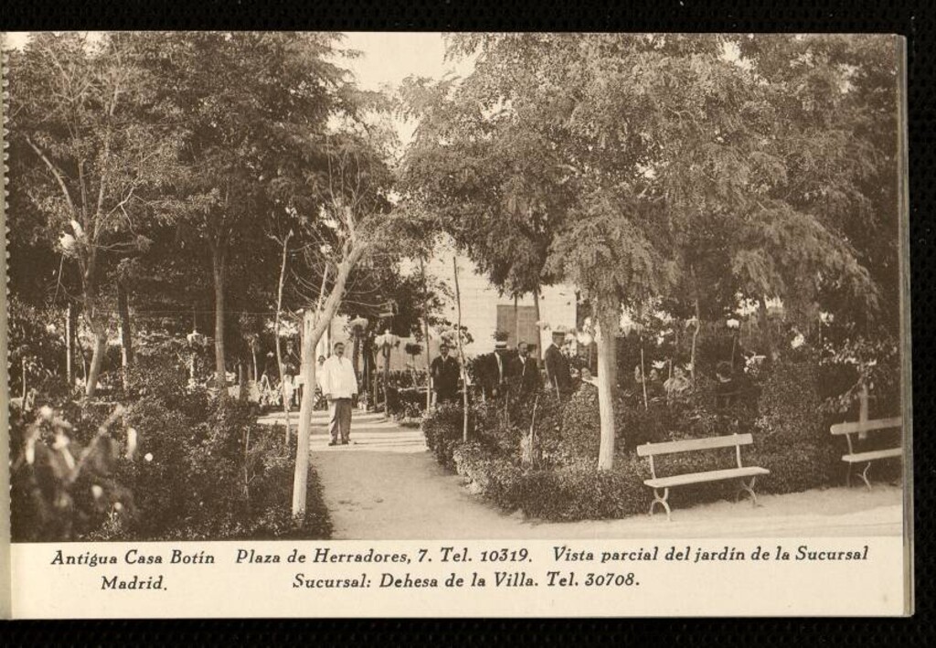 Miniatura de Antigua Casa de Botín. Vista parcial del jardín de la sucursal