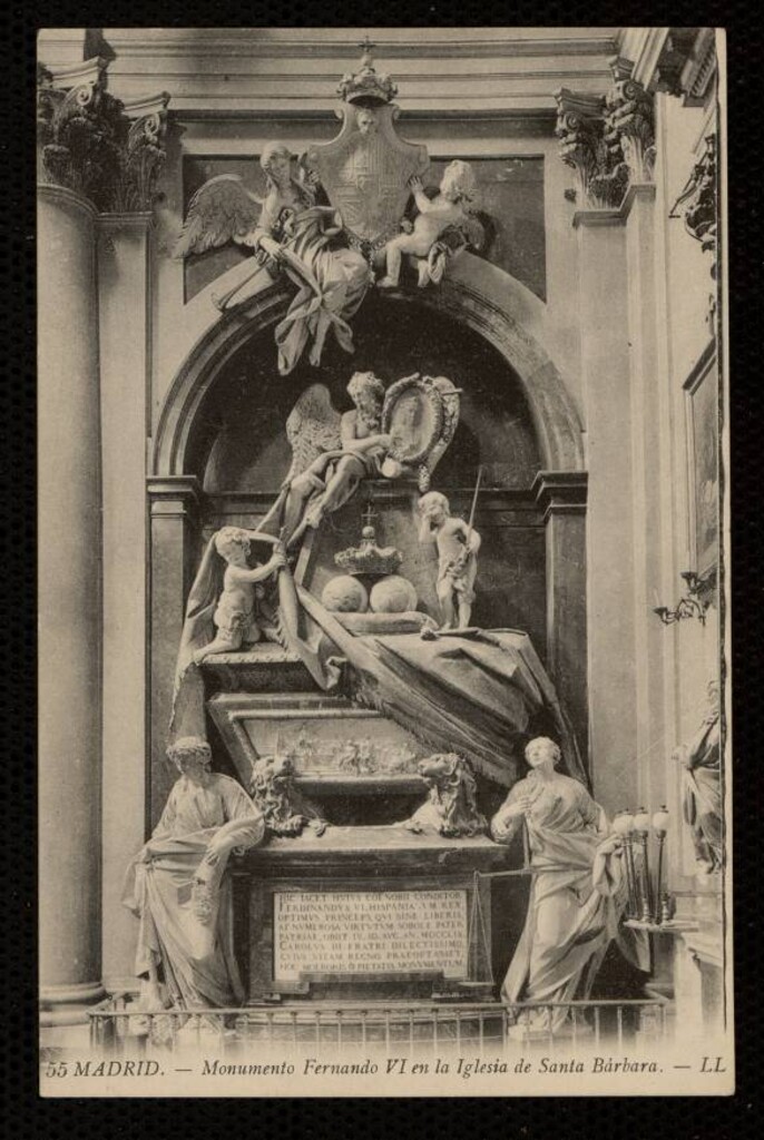 Miniatura de Iglesia de Santa Bárbara. Monumento a Fernando VI