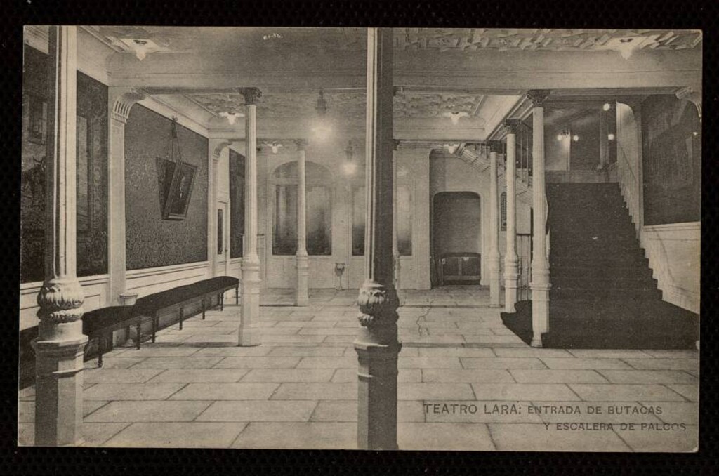 Miniatura de Teatro Lara. Entrada de Butacas y Escalera de Palcos
