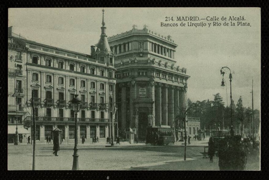 Miniatura de Calle de Alcalá. Banco de Urquijo y Río de la Plata