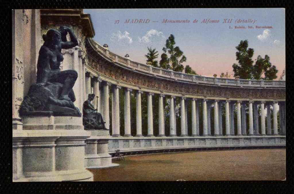 Miniatura de Parque del Retiro. Detalle del monumento a Alfonso XII