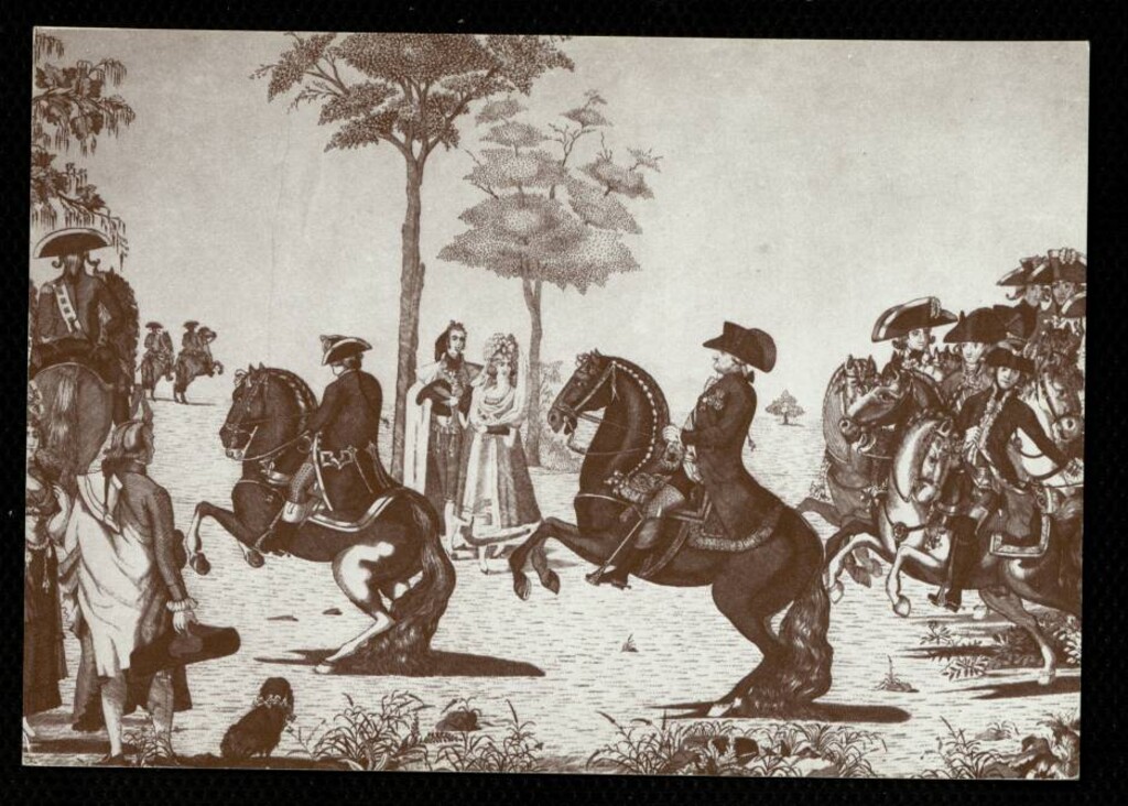 Miniatura de Carlos IV, a caballo